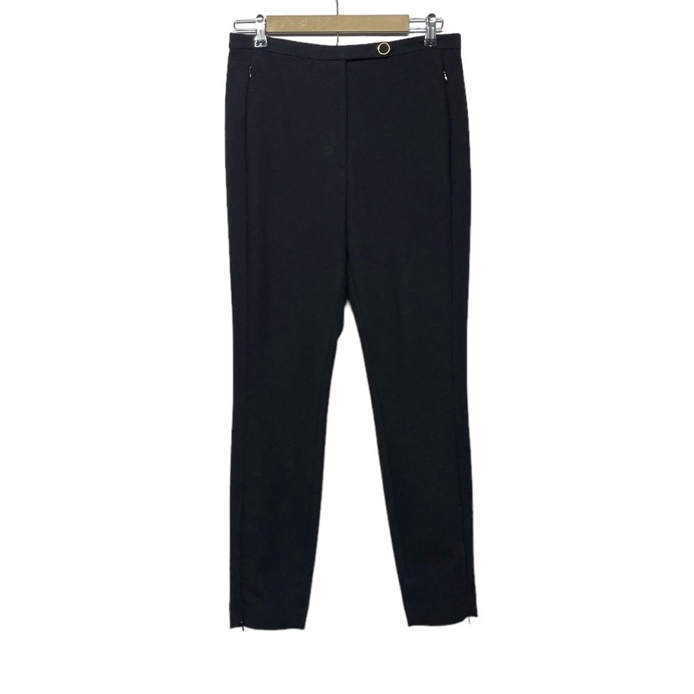 Club Monaco Black Straight Leg Ankle Zip Size 6 Neutral Basic Business Office
